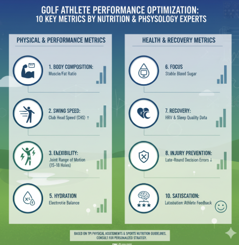 골퍼 영양생리 전문가 핵심성과평가(KPI )를 위한 10가지 항목