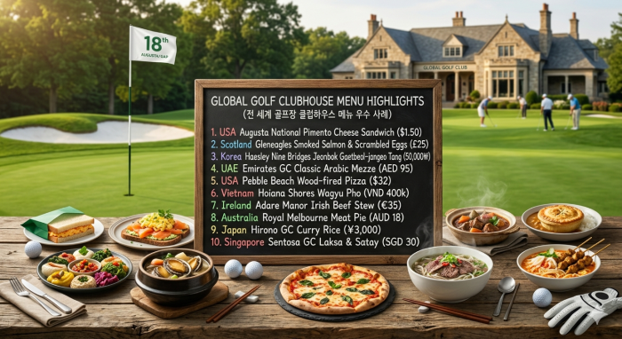 전 세계 유명 골프장의 클럽하우스 우수 메뉴 10가지
