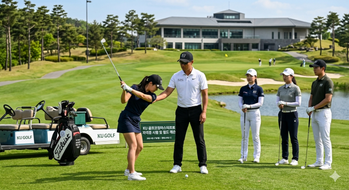 건국대 골프코치·교습가 과정, ‘KU골프코칭마스터프로’ 실기 테스트 및 필드 레슨 개최(아마추어 골퍼들이 입학하여 실력 향상 중)