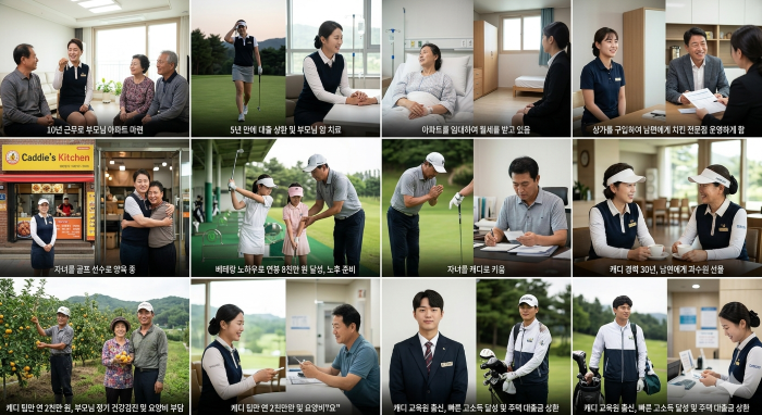 캐디 직업을 통해 성공적인 인생을 살아가고 있는 우수 캐디 사례 10가지