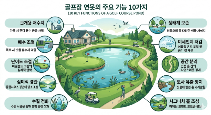 골프장에서 연못(해저드)의 주요 기능 10가지 