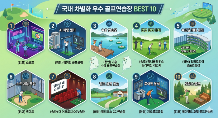 골프연습장 차별화 우수 사례 TOP 10