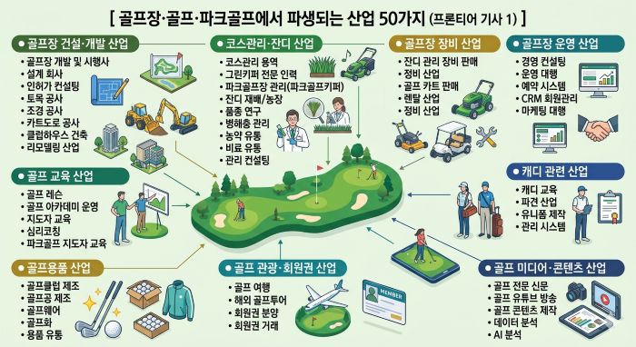  골프장·골프·파크골프에서 파생되는 산업 50가지(프론티어 기사 1)