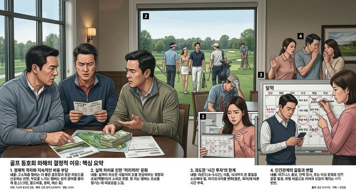 골프 동호회 오래 못 가는 이유 결국 이것 때문에,,,