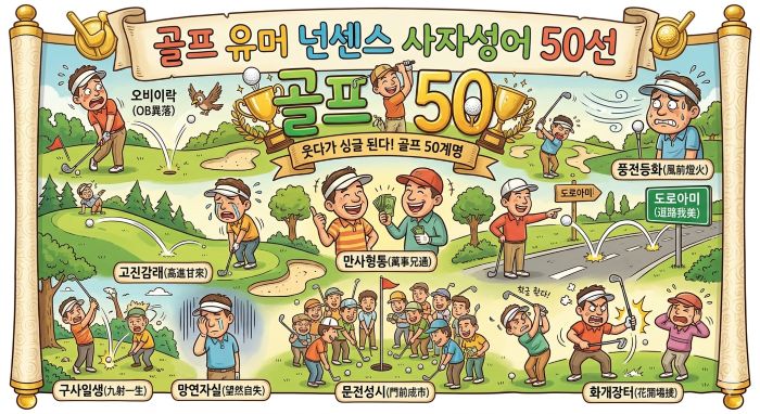 골프 유머 넌센스 사자성어 50선 