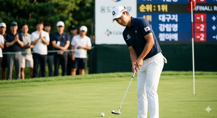 프로 골퍼도 긴장한다... 승부의 마지막 퍼트