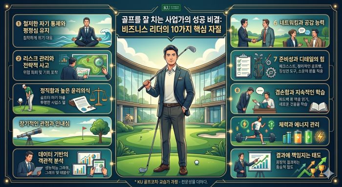 골프 실력이 뛰어난 사업가가 비즈니스에서도 두각을 나타내는 심리적/전략적 이유 10가지