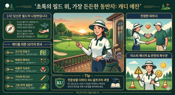 캐디를 위한 시(Poem)와 예찬 10가지 : 초록의 필드 위, 가장 든든한 동반자