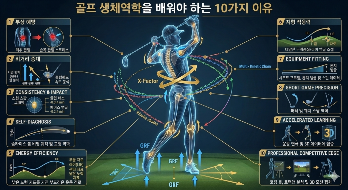 골프 역학을 배워야 하는 10가지 이유와 사례