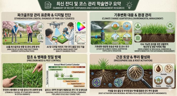 골프장·골프·파크골프 코스 관리 분야~ 학술연구 논문들의 주제와 핵심 내용 10가지