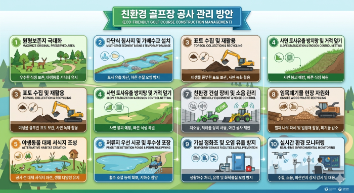 골프장 공사 시  발생하는 환경문제 최소화 방법 10가지