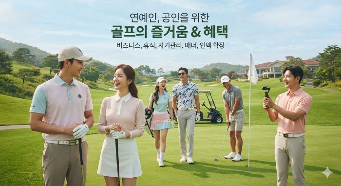 연예인(탤런트, 아나운서, 가수, 개그맨, 스포츠 스타, 인플루언서, 모델 등)이 골프를 배우면 좋은 이유 20가지 