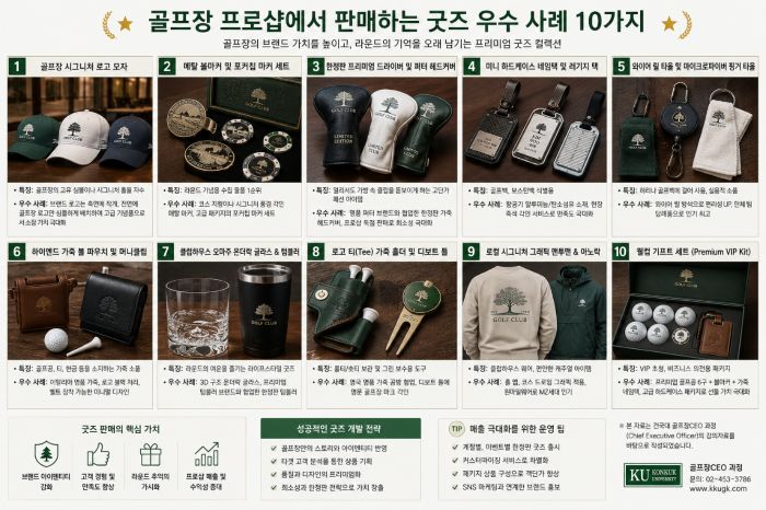 골프장 프로샵에 판매하는 굿즈 중 우수 사례 10가지