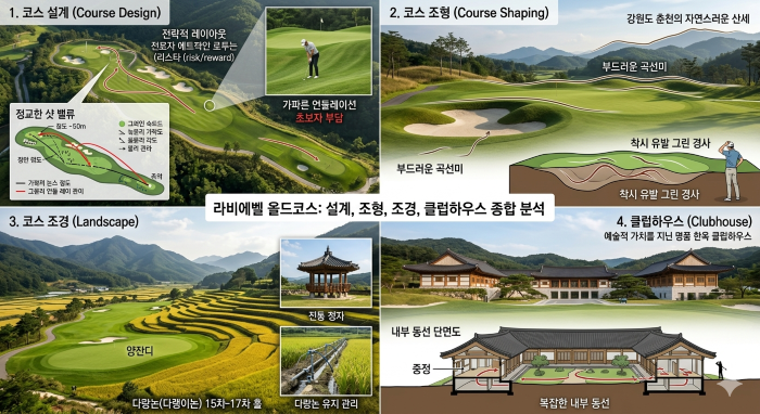 라비에벨 골프장(올드코스)의 코스 설계, 조형, 조경, 클럽하우스 장단점 10가지 - 본지 추천 꼭 가보아야 할 골프장 (5)