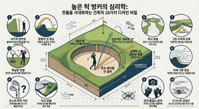벙커 턱 하나만 높였을 뿐인데 골퍼들이 환호하는 스릴 만점 설계의 비밀 10가지