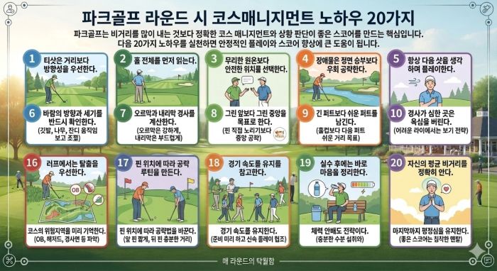 파크골프 라운드 시 코스매니지먼트 노하우 20가지