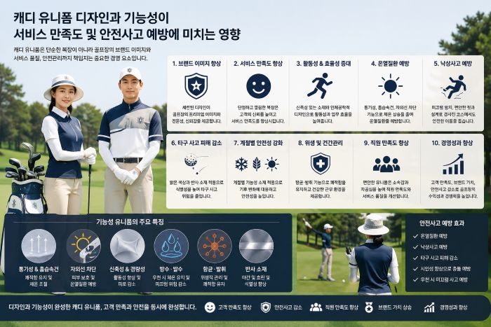 캐디 유니폼 디자인과 기능성이 서비스 만족도 및 안전사고 예방에 미치는 영향