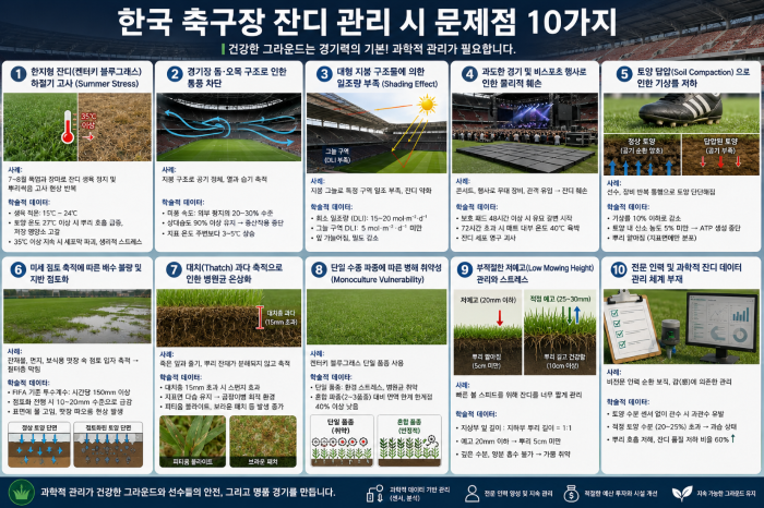 韓国のサッカー場における芝生管理上の問題点 10選(일본어) 한국 축구장 잔디 관리 시 문제점 10가지