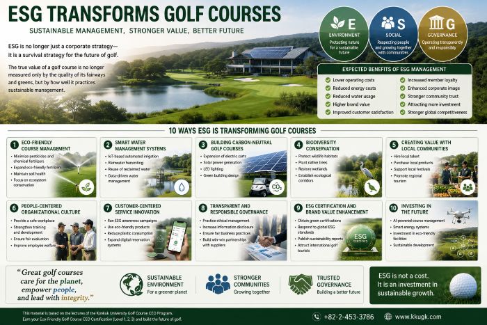 ESG (Environment · Social · Governance) is Transforming Golf Courses  (영어) -ESG가 골프장을 바꾼다