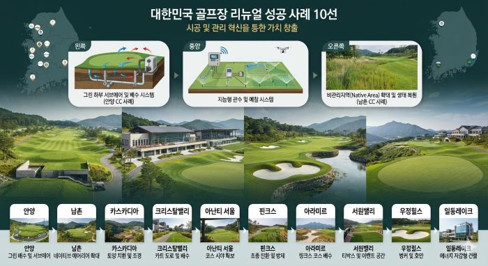 국내 성공적인 시공. 관리 리뉴얼 골프장 사례 10곳
