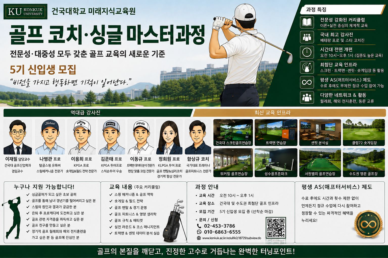 건국대 골프 코치·싱글 마스터 과정’으로 파격 개편… 