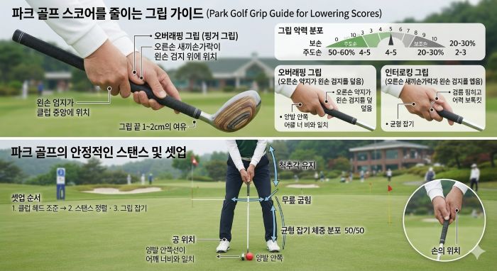 파크 골프 그립과 스탠스! 이것만 알아도 타수가 줄어든다