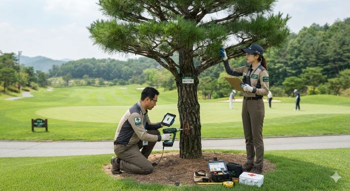 이제는 나무를 진단한다... 잔디만 보는 골프장은 잊어라