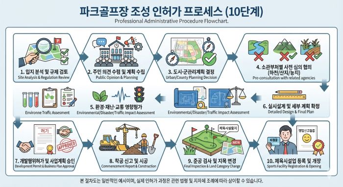 파크골프장 인허가 절차 10단계
