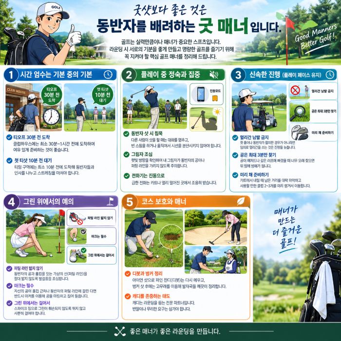 굿샷보다 굿매너,,, 품격있는 골퍼가 되는 길